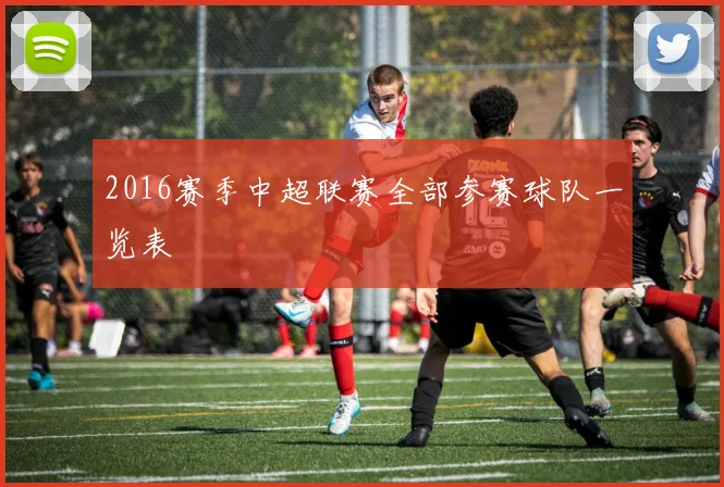 2016赛季中超联赛全部参赛球队一览表